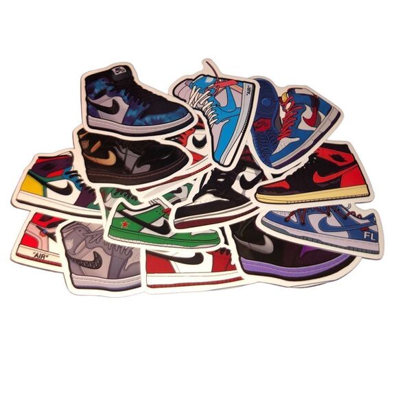 Lot of 50 Nike Air Jordan Vinyl Stickers - Jordan 1, Nike Dunk, Jordan 3, etc - Picture 1 of 11